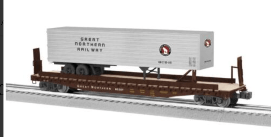 GN PS-4 FLATCAR  WITH 40' TRAILER