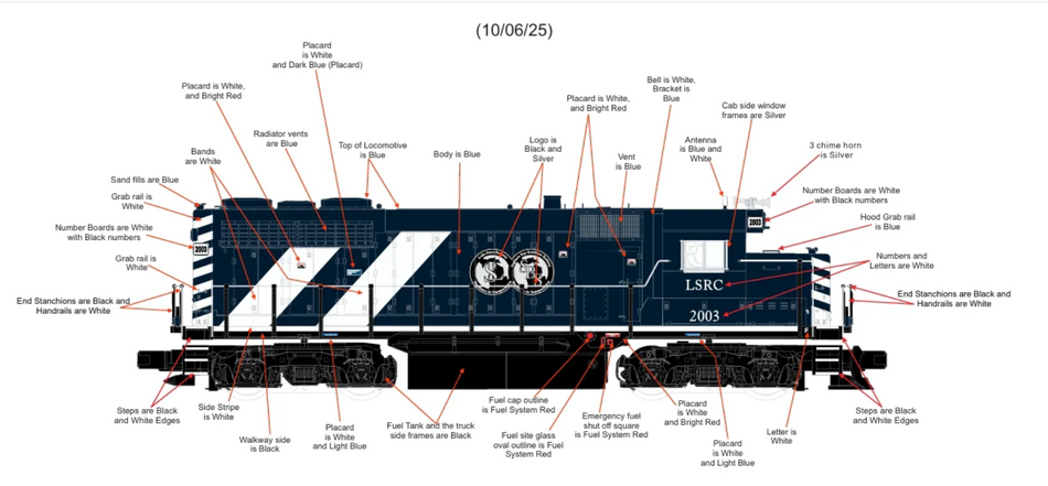 LAKE STATE GP-35 LOW HOOD # 2052 (CUSTOM RUN)