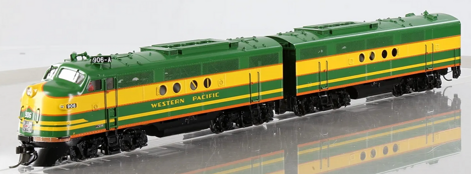  SUNSET MODELS 3RD RAIL EMC(EMD) A&B POWERED WESTERN PACIFIC - 2-RAIL