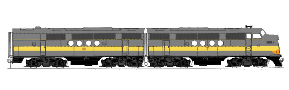  SUNSET MODELS 3RD RAIL EMC(EMD) FT A&B POWERED NEW YORK ONTARIO & WESTERN - 3 RAIL