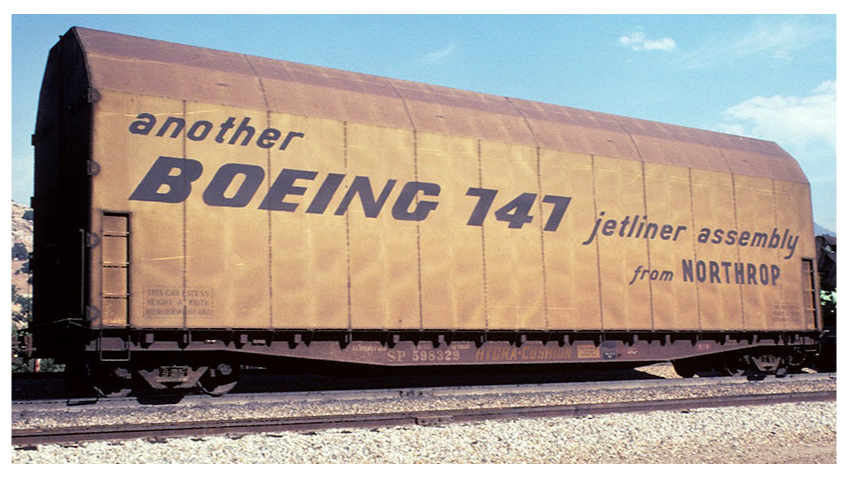 BOEING SKYBOX FLAT CARS BOEING 747 (SP) - 2 RAIL