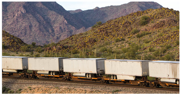 GOLDEN GATE DEPOT 53′ SPINE CARS 5 CAR SET – 2 RAIL