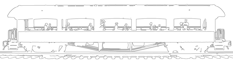 UNLETTERED 64' OPEN AIR WOODSIDED OBSERVATION CAR (RED)