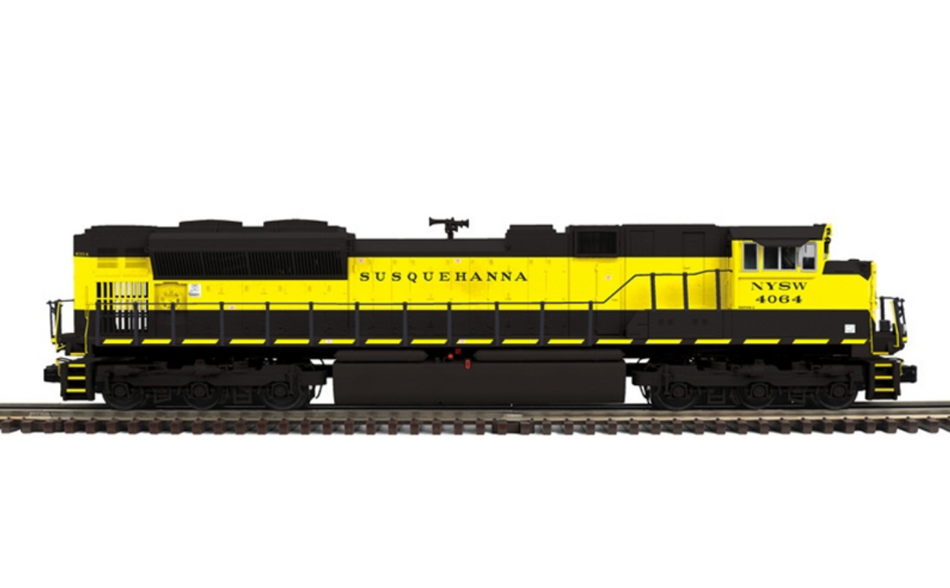 ATLAS O SD70M-2 NEW YORK SUSQUEHANNA & WESTERN 4066 BLACK/YELLOW  2-RAIL