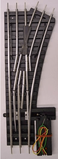 AIGUILLAGE À COMMANDE À DISTANCE ORDINAIRE DROIT RH O-42 GARGRAVES AVEC RAILS ÉTAMÉS