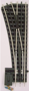 GARGRAVES O GUAGE PHANTOM LH O-54 SWITCH W/TINPLATED OUTSIDE RAILS & DZ-2500 SWITCH MACHINE
