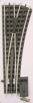GARGRAVES ÉCARTEMENT O AIGUILLAGE PHANTOM DROIT O-72 AVEC RAILS EXTÉRIEURS EN INOX ET MOTEUR D'AIGUILLAGE DZ-2500