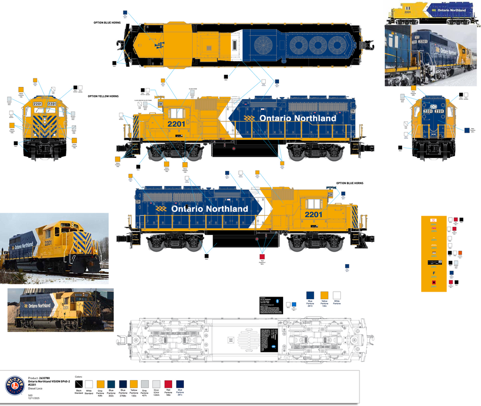 ONTARIO NORTHLAND VISION GP40-2 #2205