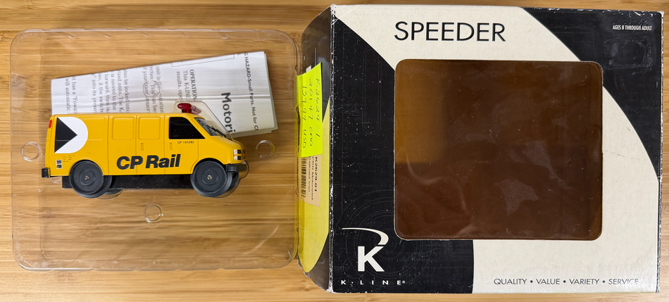 K-LINE SPEEDER - CP RAIL VAN (CUSTOM RUN, NIB)