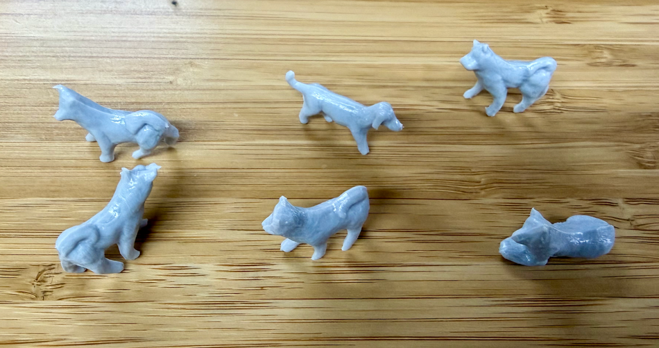 DOGS (UNPAINTED) - 6 ANIMALS