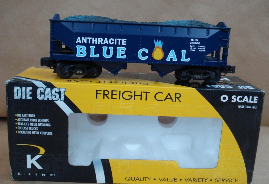 K-LINE SCALED SIZED DIECAST HOPPER READING BLUE COAL  (PRE-OWNED)