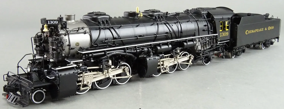 SUNSET MODELS 3RD RAIL CHESAPEAKE & OHIO H-6 2-6-6-2    2 RAIL