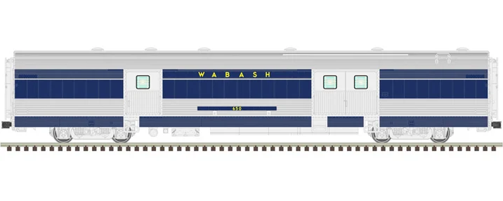 2 RAIL  CA ZEPHYR CARS - WABASH BLUE BIRD 4 CAR SET