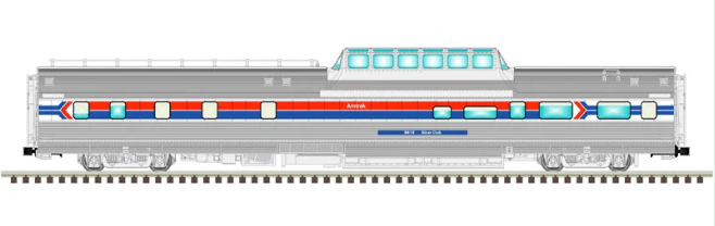 2 RAIL  CA ZEPHYR CARS -  AMTRAK CALIFORNIA ZEPHYR 4-CAR SET A