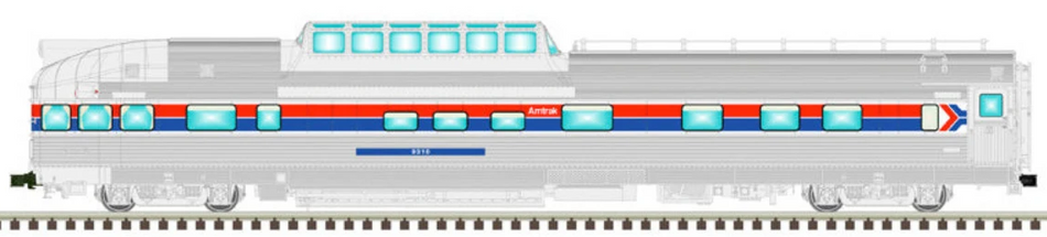 CA ZEPHYR CARS -  AMTRAK CALIFORNIA ZEPHYR 4-CAR SET A