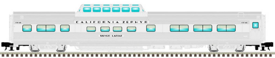 2 RAIL     CA ZEPHYR CARS - SOUTHERN PACIFIC "SILVER LARIAT" 4718 SILVER/RED