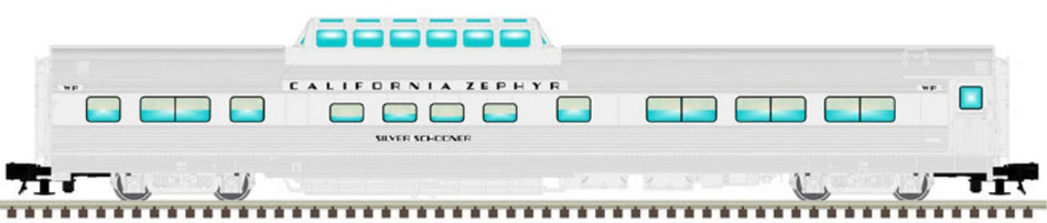 2 RAIL     CA ZEPHYR CARS - "CALIFORNIA ZEPHYR" WP "SILVER SCHOONER" 815 SILVER