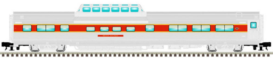 2 RAIL     CA ZEPHYR CARS - CUYAHOGA VALLEY SCENIC "SILVER BRONCO" 1105 SILVER/RED/YELLOW