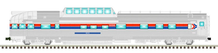 2 RAIL     CA ZEPHYR CARS - AMTRAK "1977 TRANSCONTINENTAL STEAM EXCURSION" 9310 SILVER