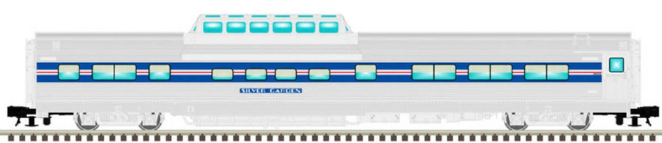 2 RAIL     CA ZEPHYR CARS - RAIL DOME CORP "SILVER GARDEN" 800287 SILVER/BLUE