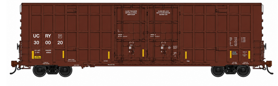 GOLDEN GATE DEPOT GREENBRIER 7550CF 60' PLATE F BOXCARS (5 CARS) 2 RAIL