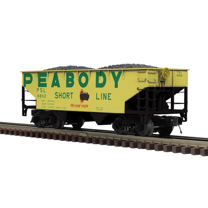 ATLAS PREMIER 2-BAY OFFSET HOPPER PEABODY COAL CAR NUMBERS: 6802, 6808, 6815 ,6829 (3 RAIL)
