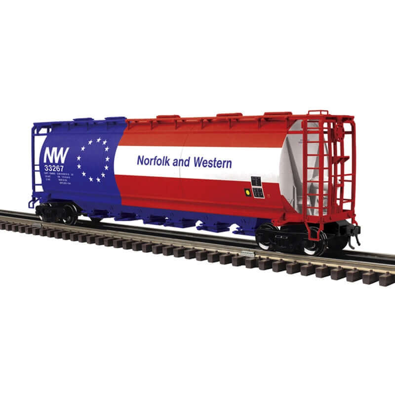 ATLAS MASTER 6  BAY CYLINDRICAL HOPPERS NORFOLK & WESTERN BICENTENNIAL CAR NUMBERS: 33267 (3 RAIL) NEW LIMITED EDITION COLLECTORS SERIES PAINT SCHEME
