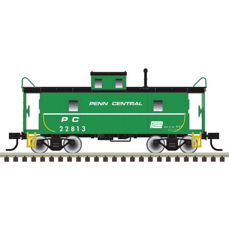ATLAS TRAINMAN C&O CUPOLA CABOOSE PENN CENTRAL CAR NUMBERS: 22813, 22874 (3 RAIL)