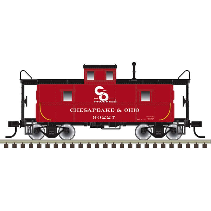 ATLAS TRAINMAN C&O CUPOLA CABOOSE CHESAPEAKE & OHIO* CAR NUMBERS: 90227, 90251 (3 RAIL)