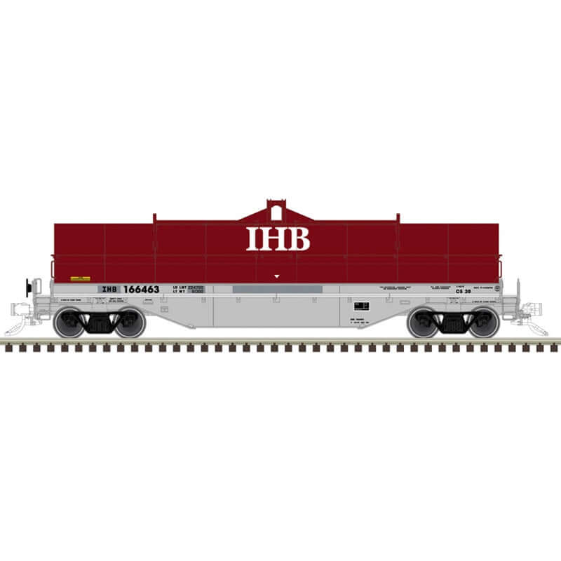 ATLAS MASTER 42' COIL STEEL CARS INDIANA HARBOR BELT (IHB) CAR NUMBERS: 166463, 166489, 166537, 166570 (3 RAIL)