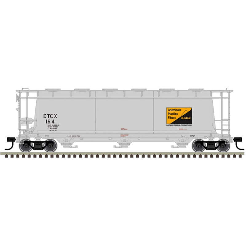 ATLAS MASTER 3  BAY CYLINDRICAL HOPPERS EASTMAN CHEMICAL CAR NUMBERS: 154, 156 (2 RAIL)