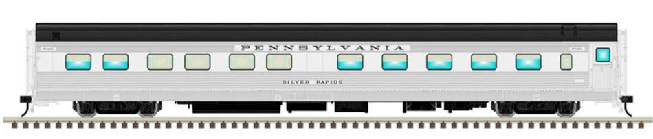 2 RAIL     CA ZEPHYR CARS - PENNSYLVANIA (BLACK ROOF) "SILVER RAPIDS" 8449 SILVER/BLACK