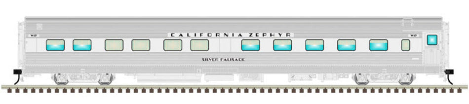 2 RAIL     CA ZEPHYR CARS - "CALIFORNIA ZEPHYR" PRR "SILVER RAPIDS" 8449 SILVER